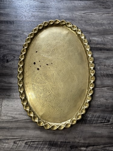 Vintage brass tray - vintage, for
