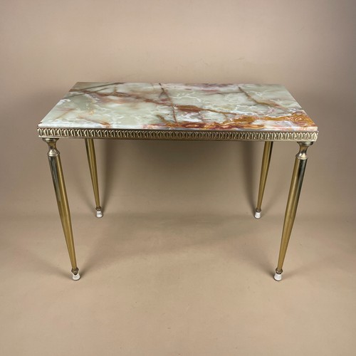 Vintage marble brass table - vintage,