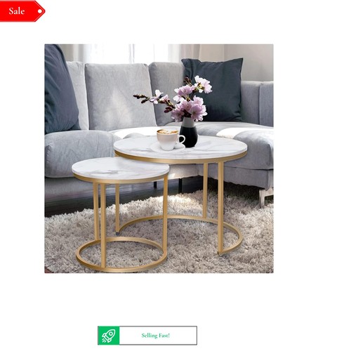 Set white marble - &, gold