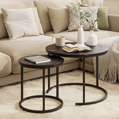 Black marble piece nesting - 2-piece,
