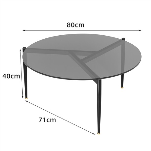 Round glass coffee table mid - round,