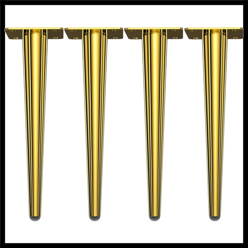 Gold metal coffee table legs - gold,