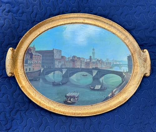 Vintage gold leaf - leaf, tray