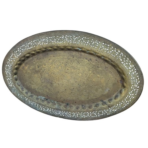 Vintage brass tray top for - tray,