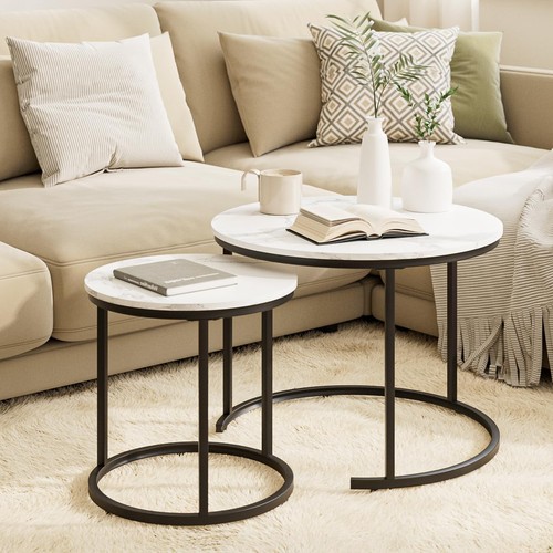 Heyzoey round coffee tables - coffee,