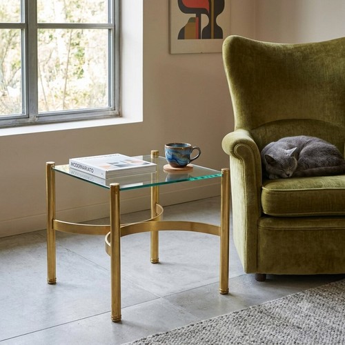Vintage coffee table brass - vintage,