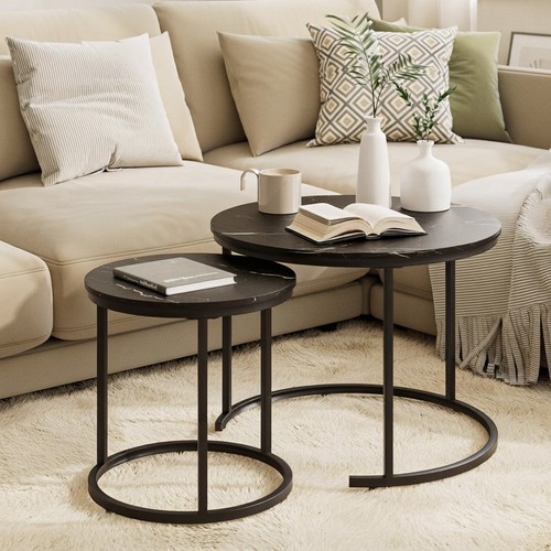 Black marble top set - black,